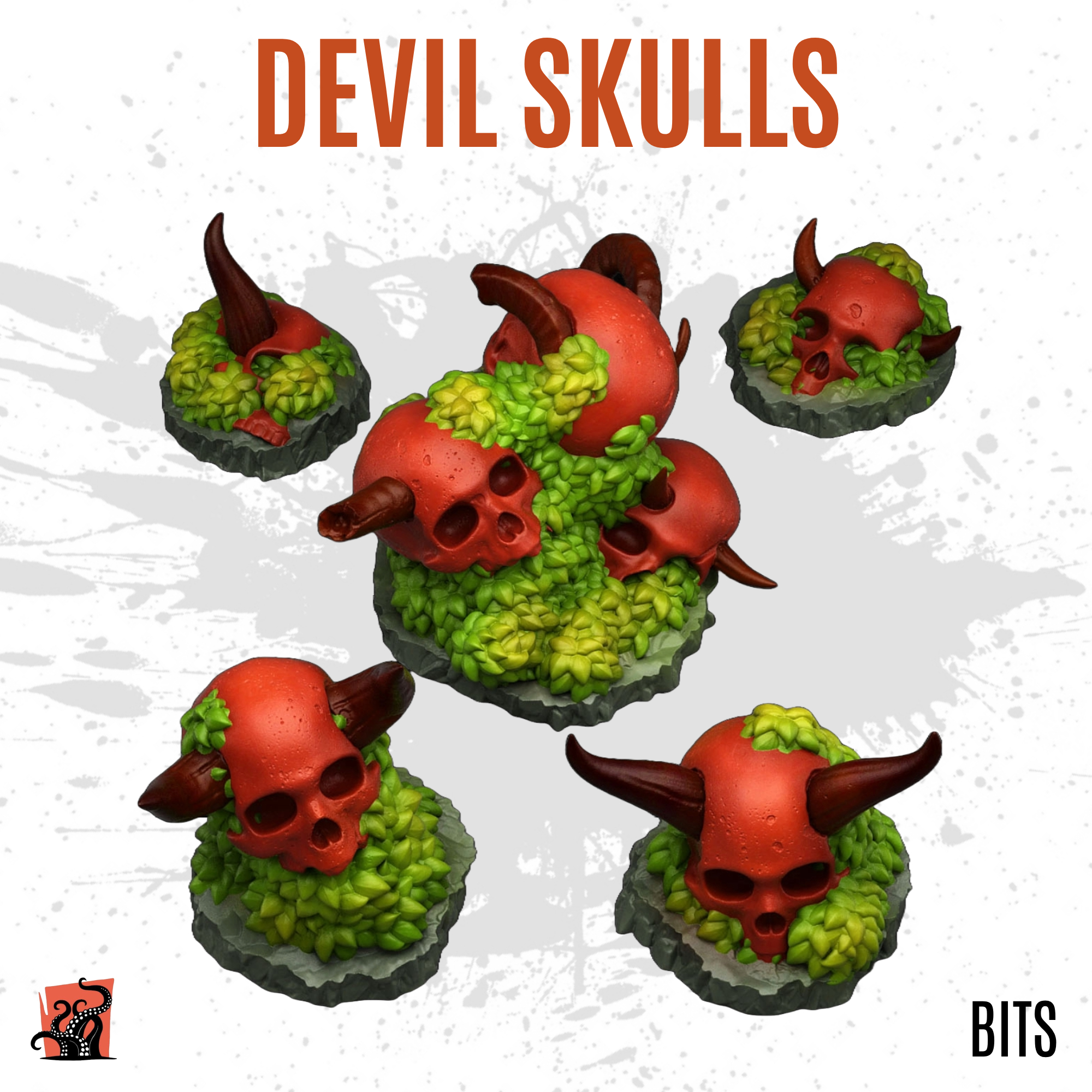 Devil skulls - Pack of 5 bits