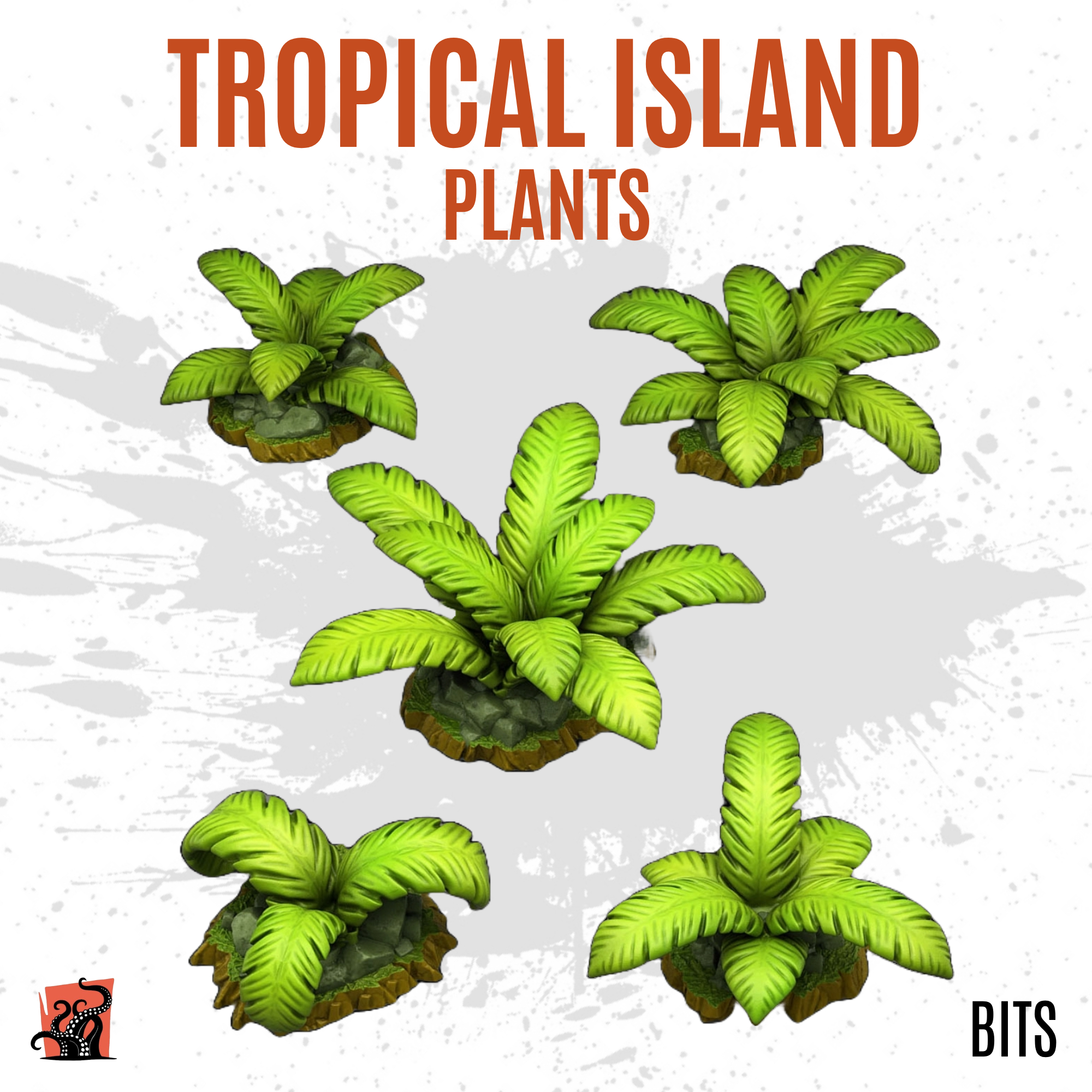 Tropical island plants - Pack of 5 bits