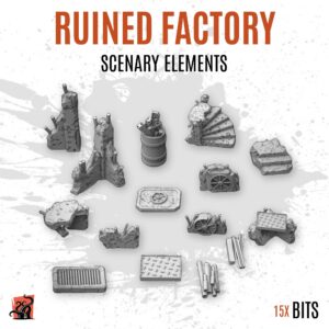 Ruined Factory - Scenary elements - Pack of 15 bits