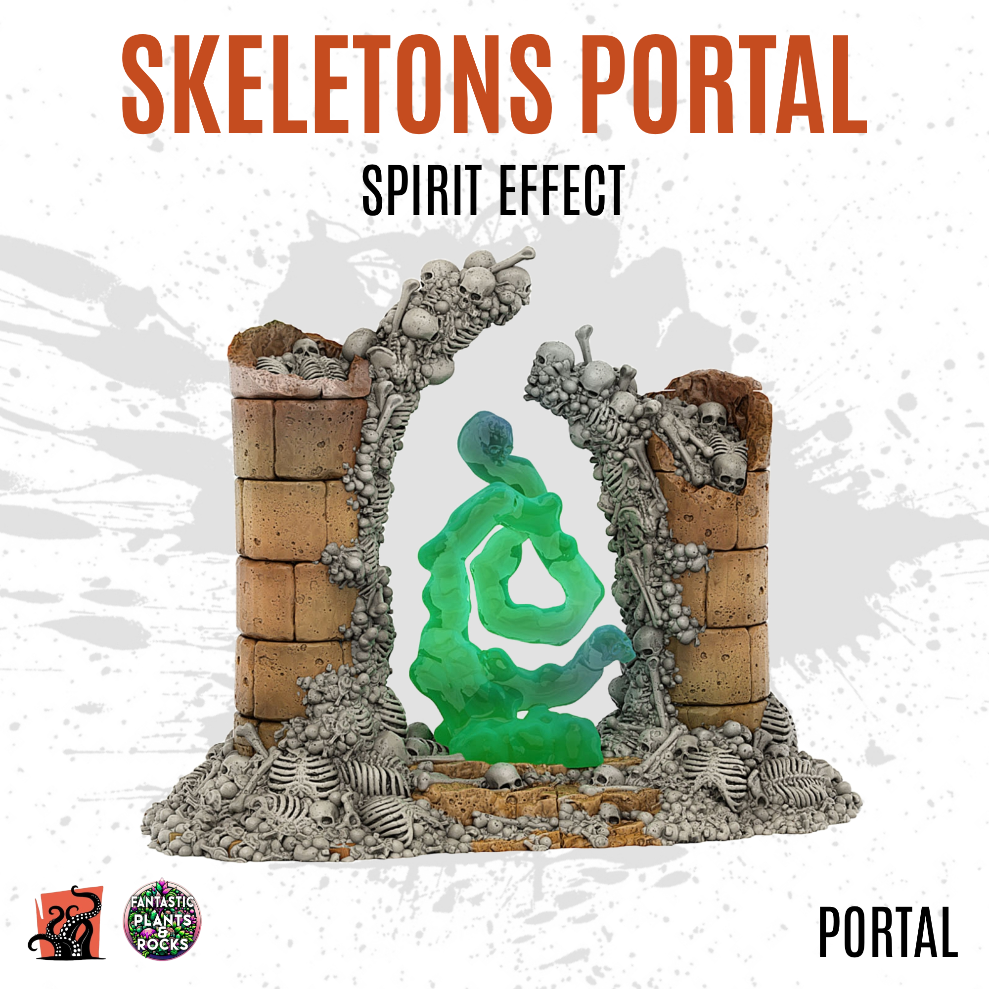 Skeletons portal with spirit effect