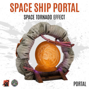 Space ship portal with space tornado effect