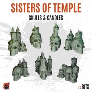 Sisters of temple - Skulls & candles - Pack of 7 bits