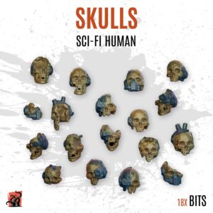 Skulls - Sci Fi Human - Pack of 18 bits