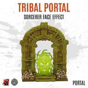 Tribal portal with sorcerer face effect