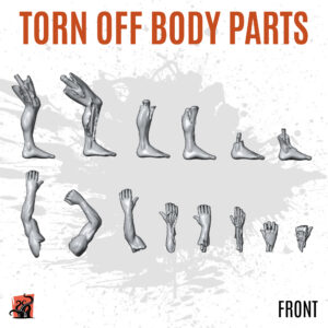 Torn off body parts - Pack of 14 bits