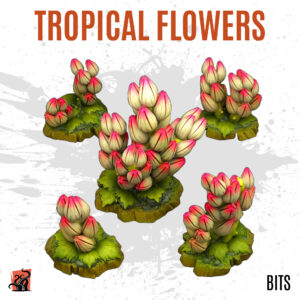 Tropical flowers - Pack of 5 bits