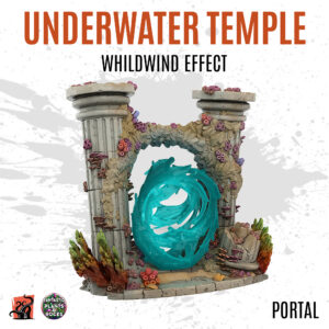 Underwater temple with whildwind effect