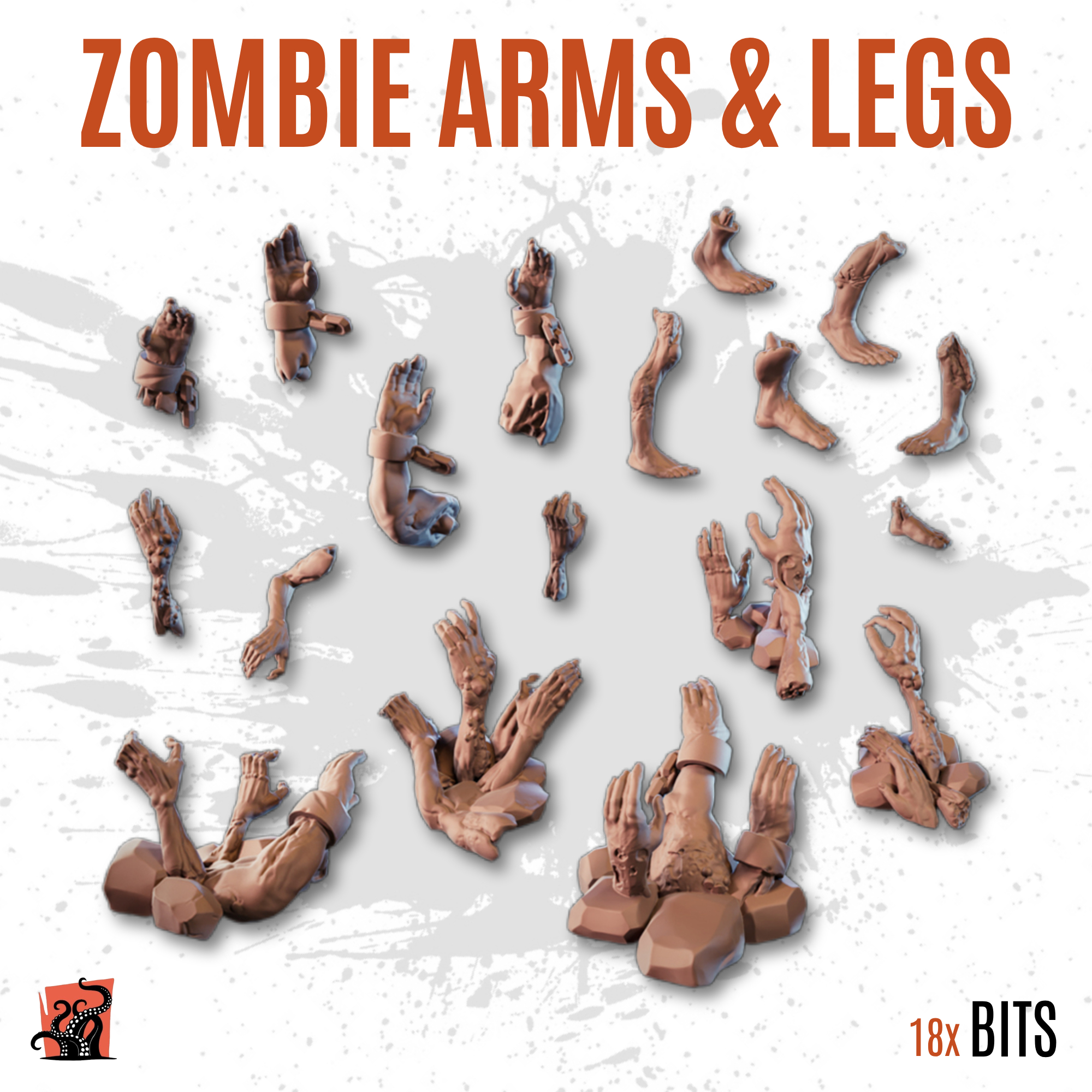 Zombie arms & legs - Pack of 18 bits