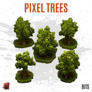 Pixel trees - Pack of 5 bits