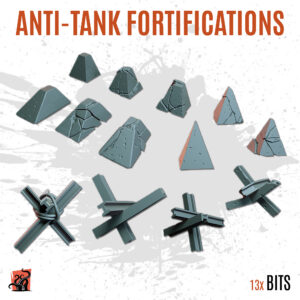 Anti-tank fortifications - Pack of 13 bits