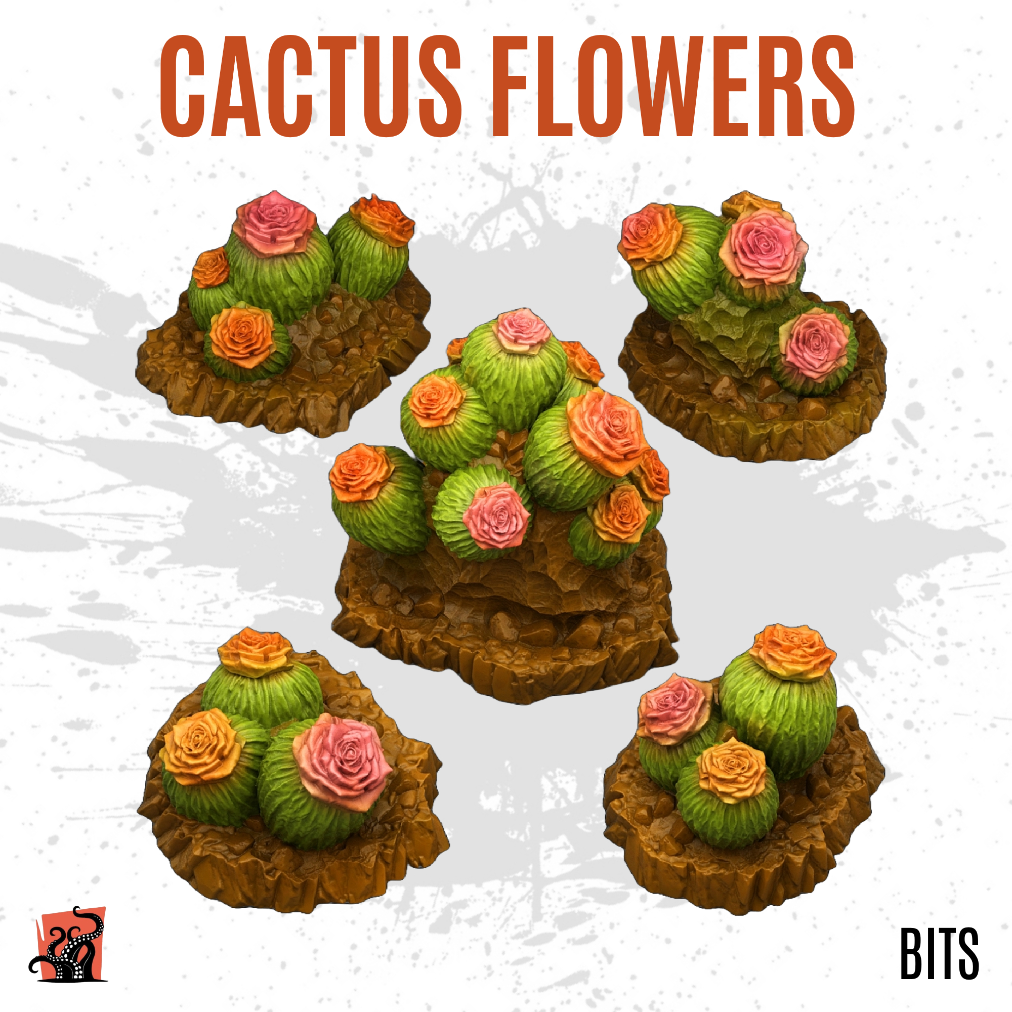 Cactus flowers - Pack of 5 bits
