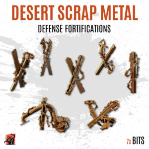 Desert scrap metal - Defense fortifications - Pack of 7 bits