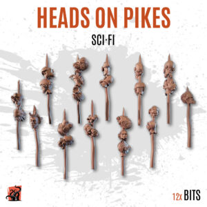 Heads on pikes - Sci Fi - Pack of 12 bits