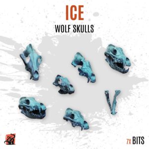 Ice - Wolf skulls - Pack of 7 bits