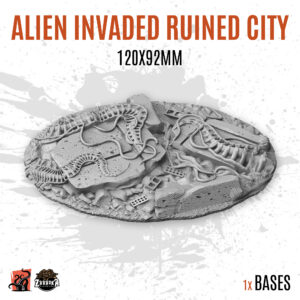 Alien Invaded Ruined City - 120x92mm oval base (1ud)