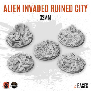 Alien Invaded Ruined City - 32mm base (5uds)