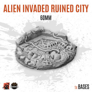 Alien Invaded Ruined City - 60mm base (1ud)