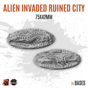 Alien Invaded Ruined City - 75x42mm oval base (2uds)