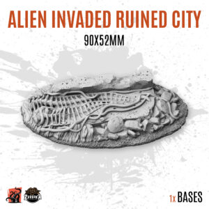 Alien Invaded Ruined City - 90x52mm oval base (1ud)
