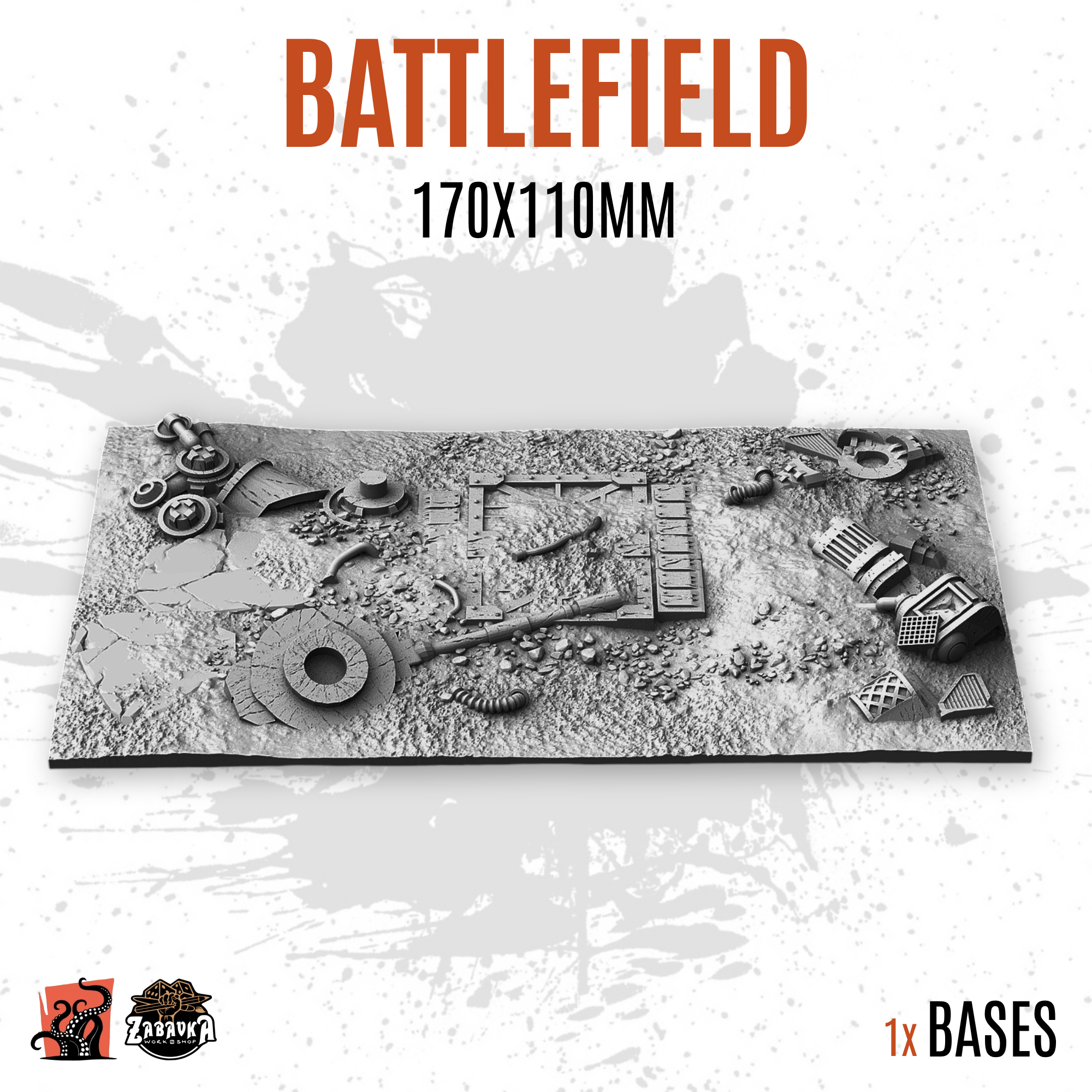 Battlefield - 170x110mm square base (1ud)