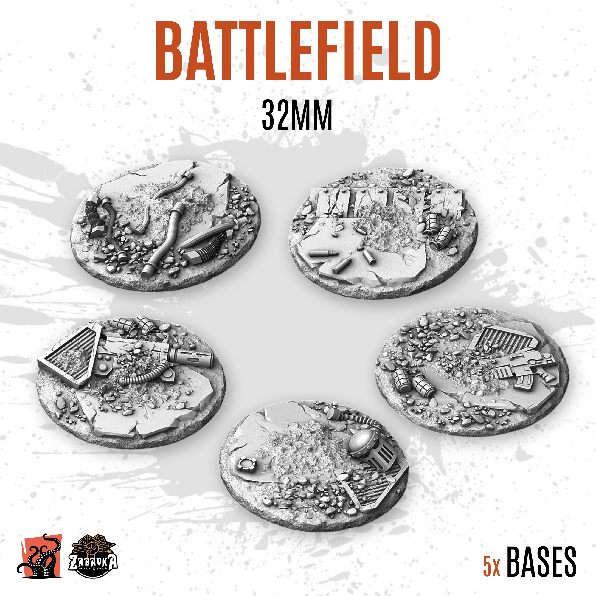 Battlefield - 32mm base (5uds)