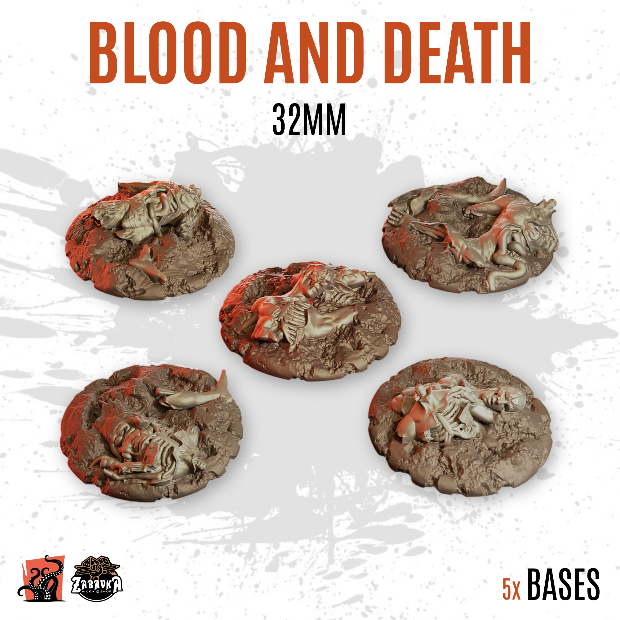 Blood and Death - 32mm base (5uds) V1
