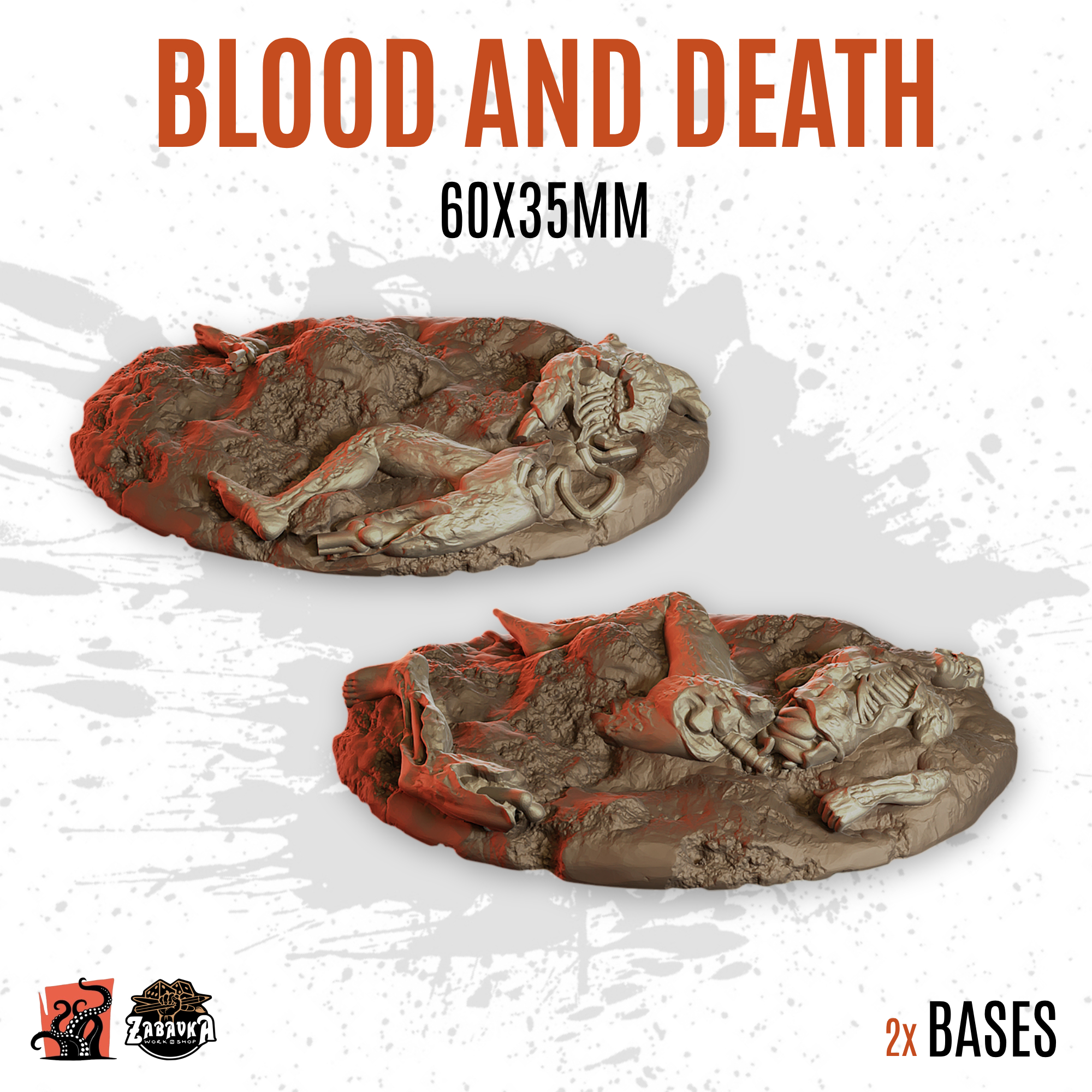 Blood and Death - 60x35mm oval base (2uds)