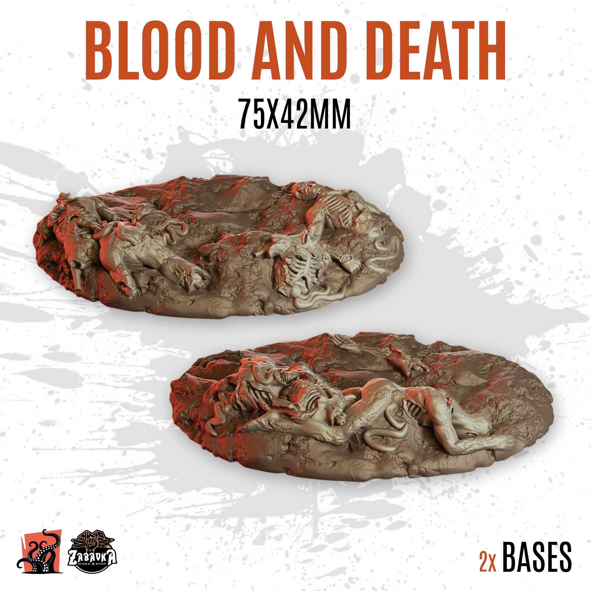 Blood and Death - 75x42mm oval base (2uds)