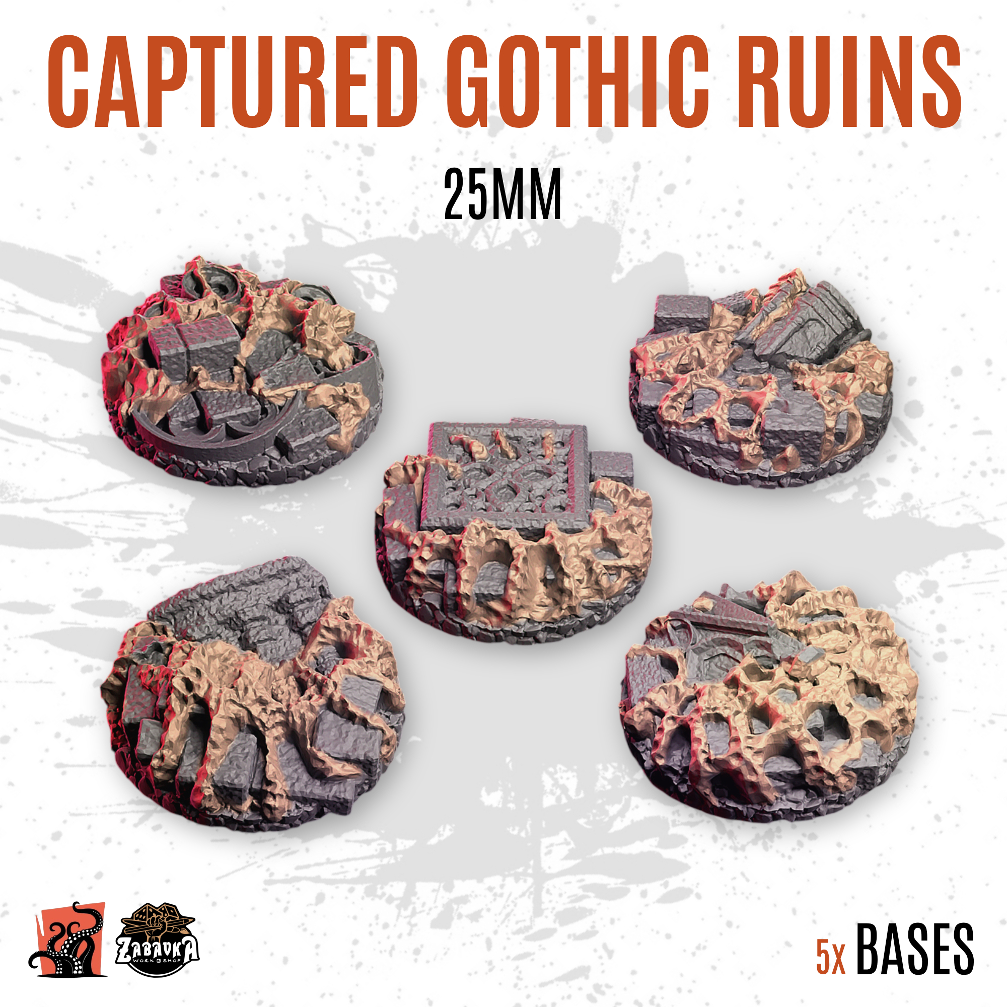 Captured Gothic Ruins - 25mm base (5uds)