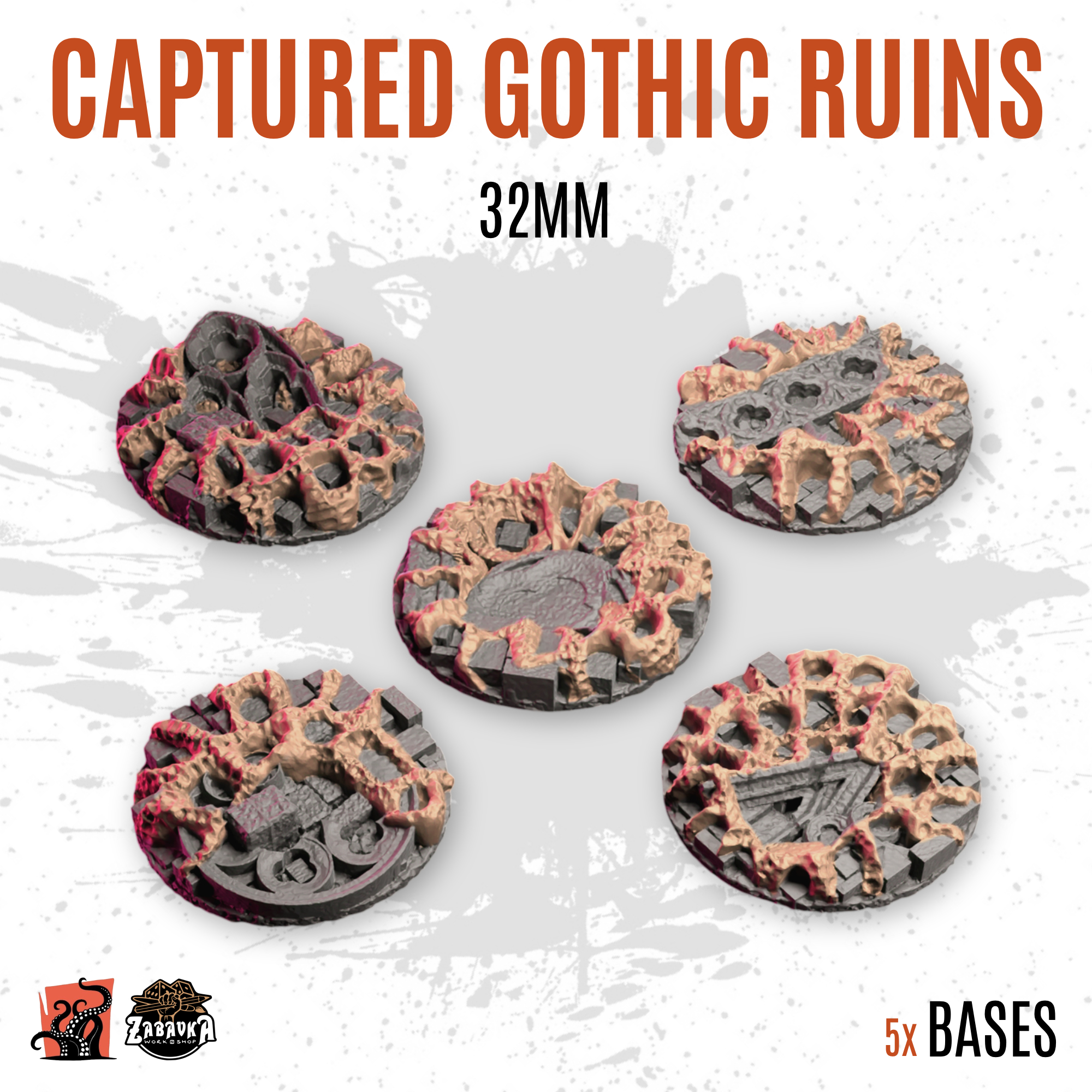 Captured Gothic Ruins - 32mm base (5uds) V2