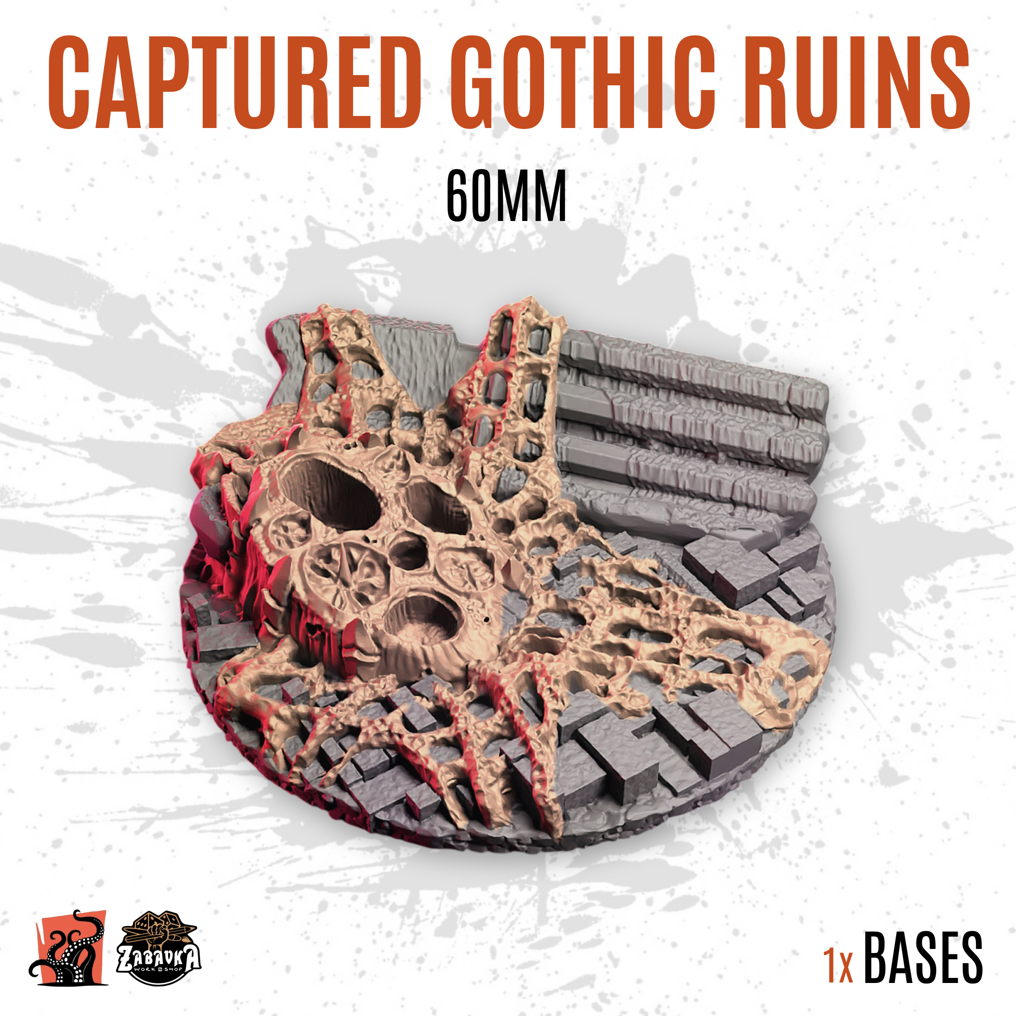 Captured Gothic Ruins - 60mm base (1ud)