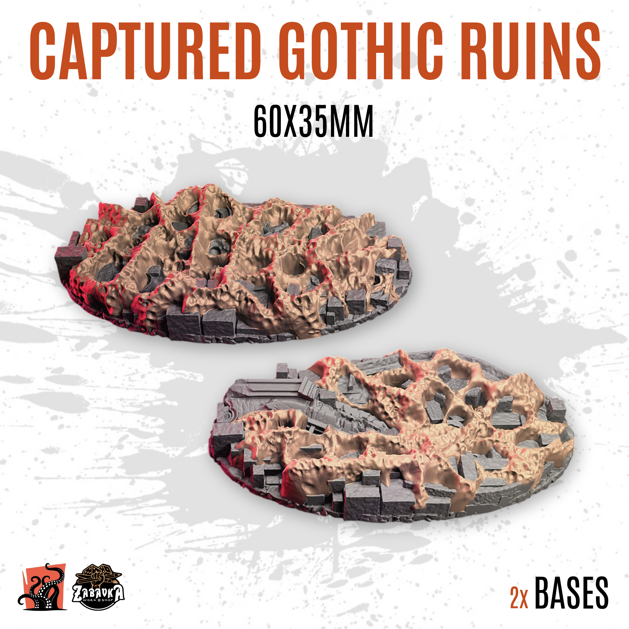 Captured Gothic Ruins - 60x35mm oval base (2uds)