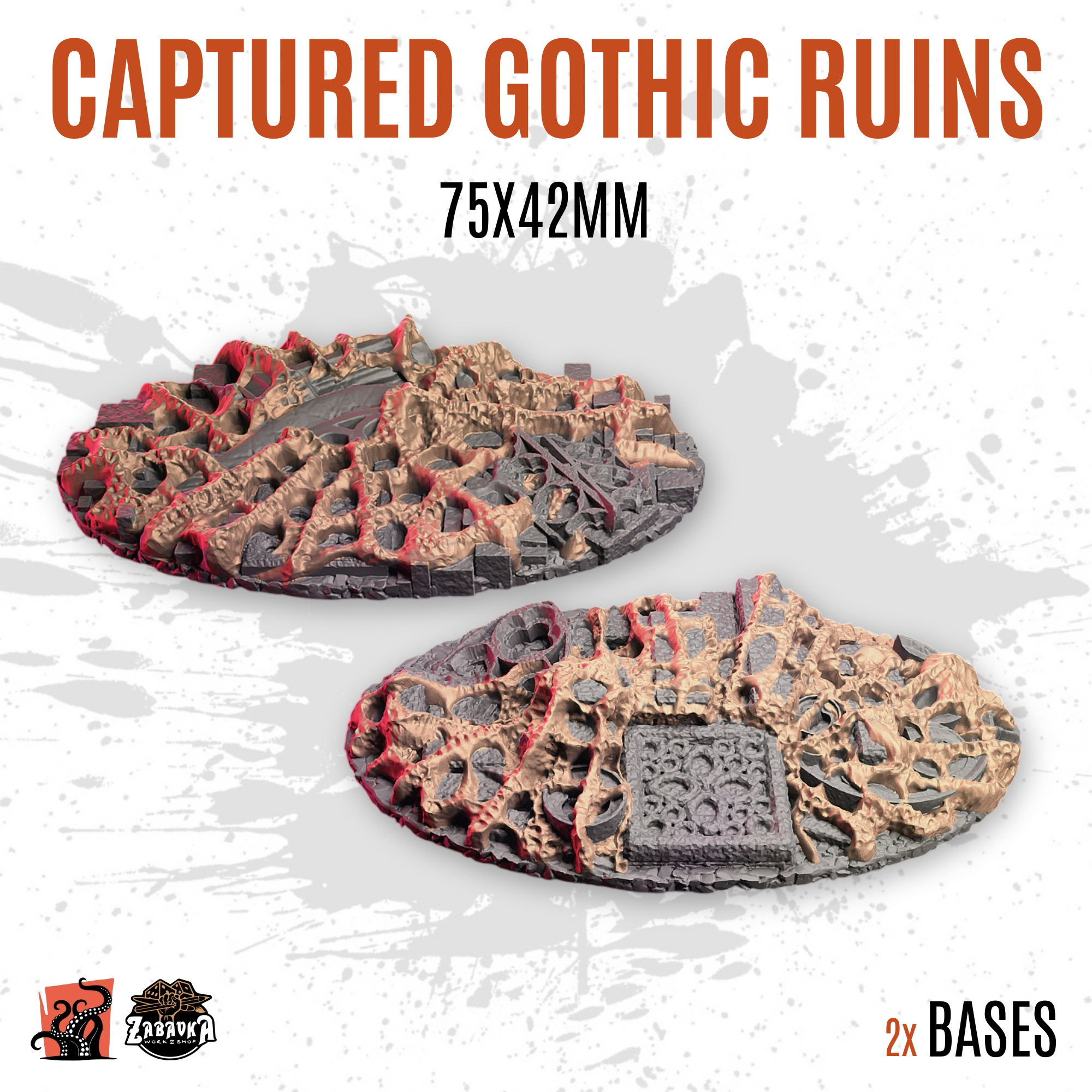 Captured Gothic Ruins - 75x42mm oval base (2uds)