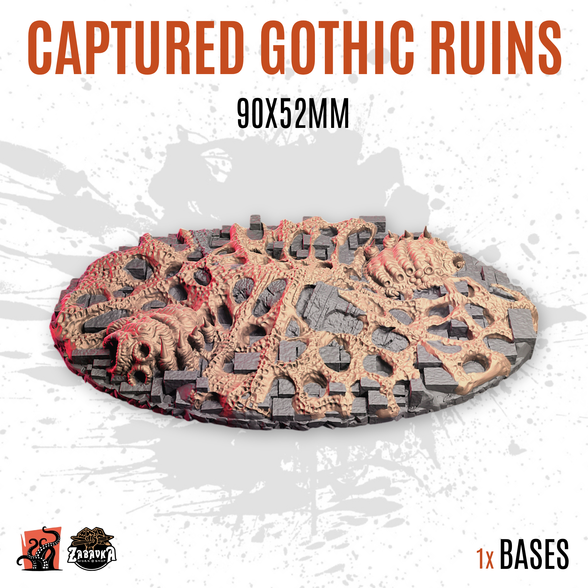 Captured Gothic Ruins - 90x52mm oval base (1ud)