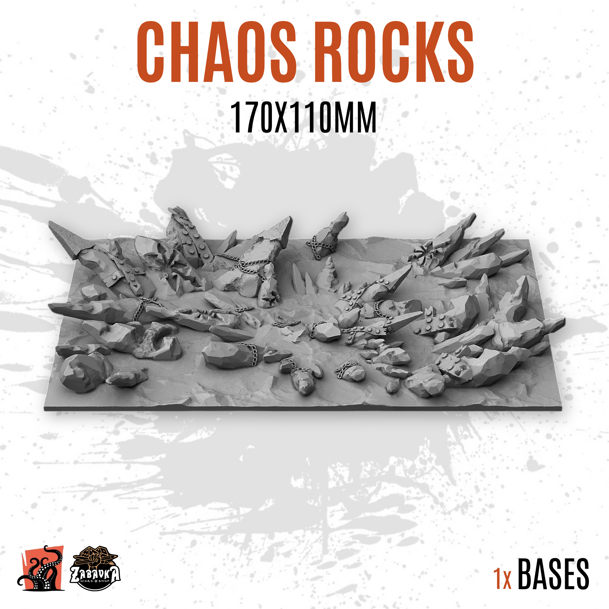 Chaos Rocks - 170x110mm square base (1ud)