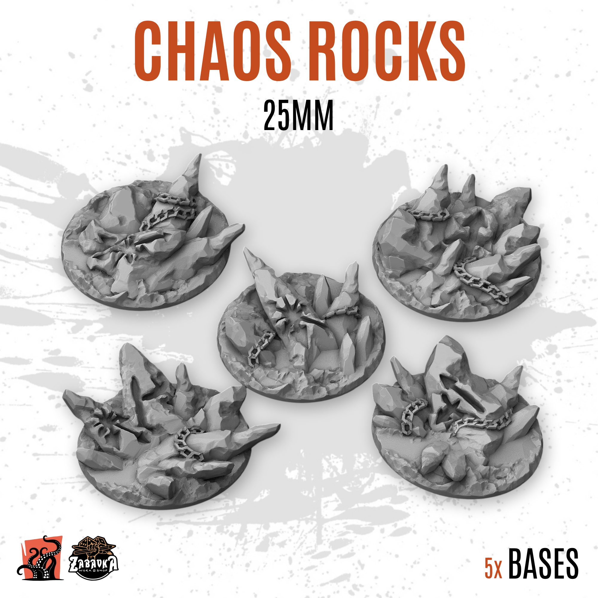 Chaos Rocks - 25mm base (5uds)