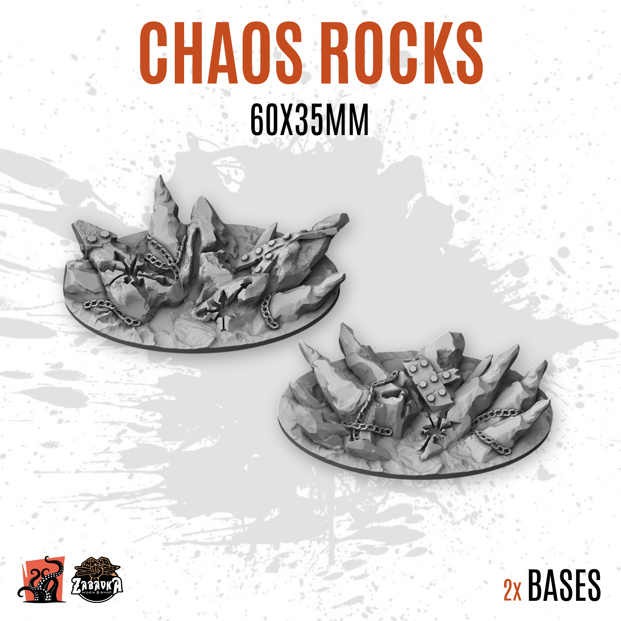 Chaos Rocks - 60x35mm oval base (2uds)