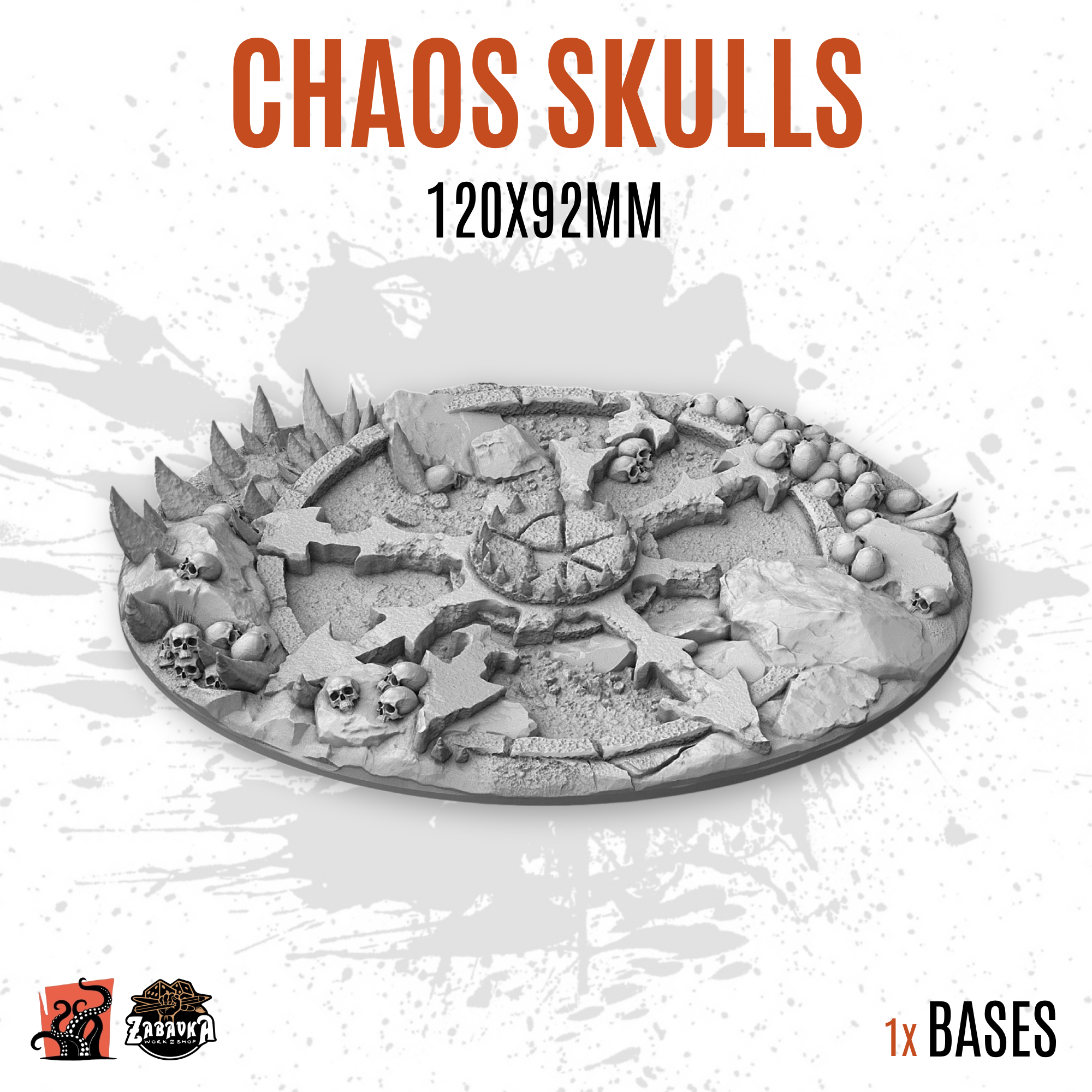 Chaos Skulls - 120x92mm oval base (1ud)