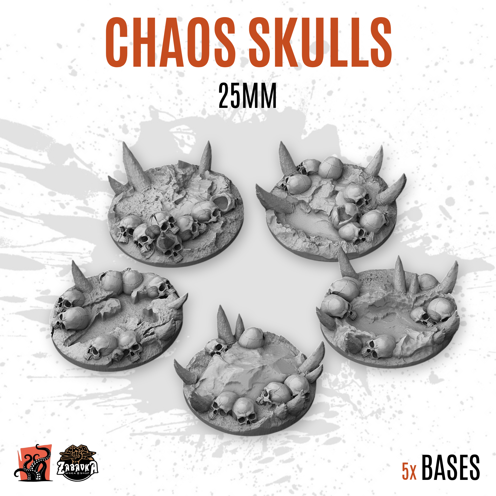 Chaos Skulls - 25mm base (5uds)