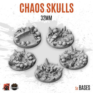 Chaos Skulls - 32mm base (5uds)