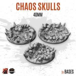 Chaos Skulls- 40mm base (3uds)