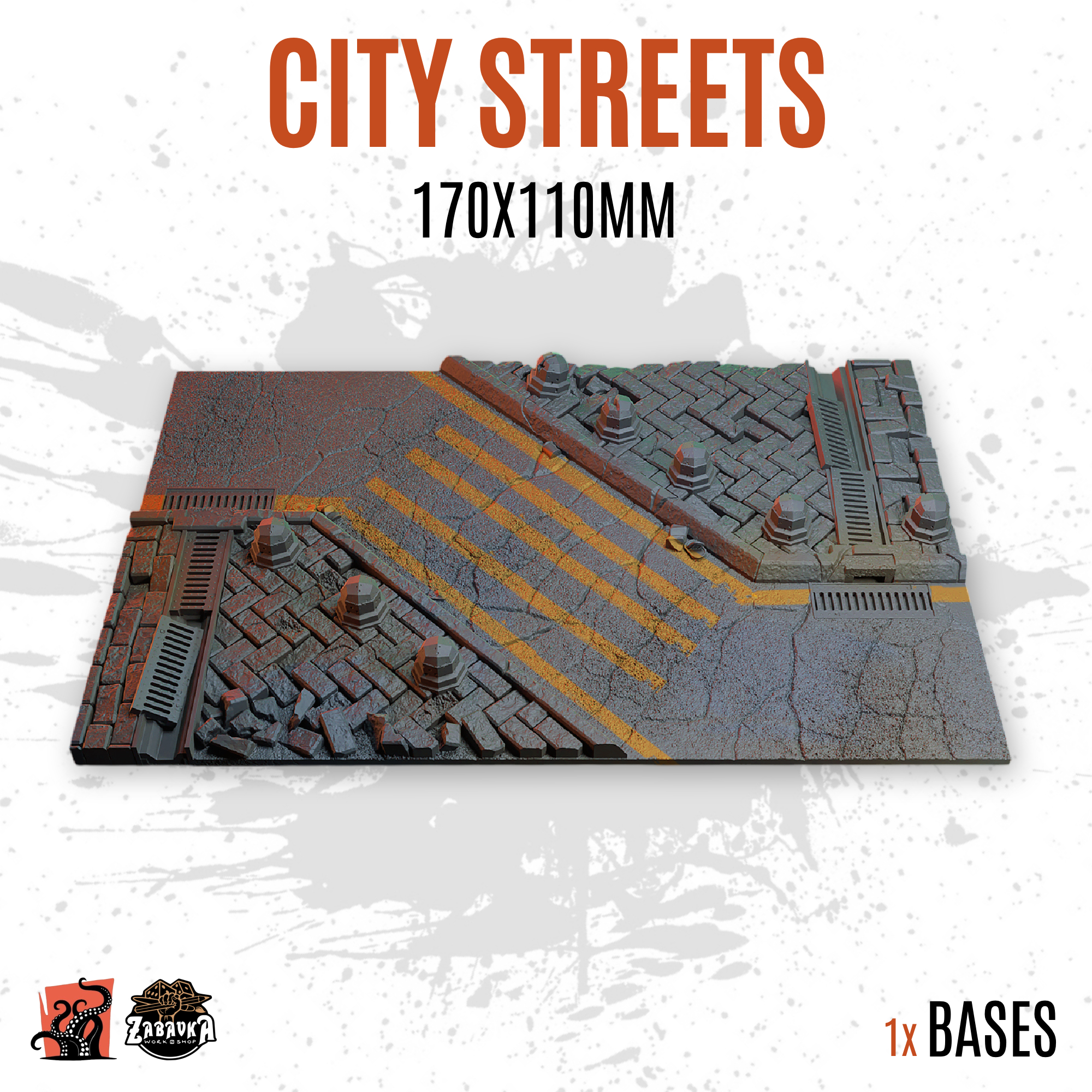 City Streets - 170x110mm square base (1ud)