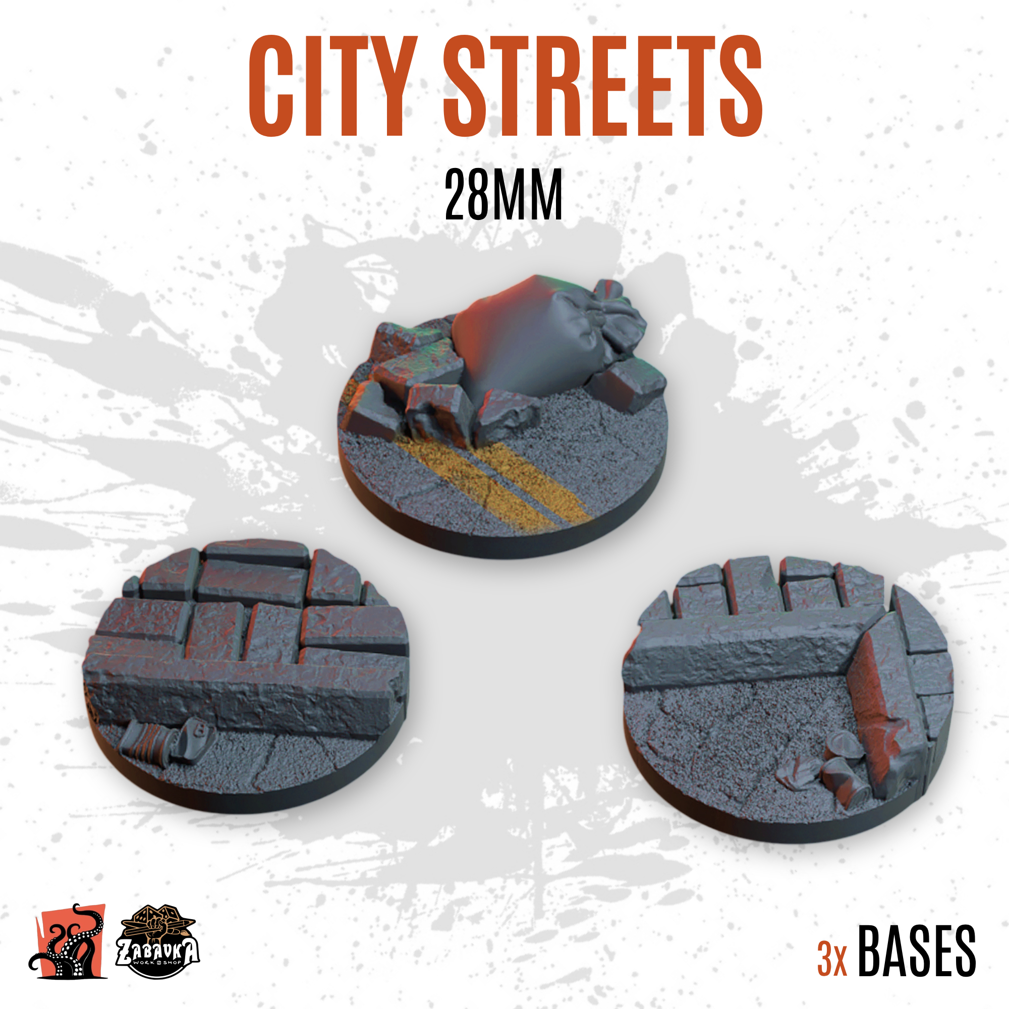 City Streets - 28mm base (3uds)