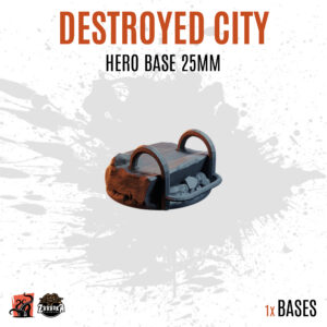 Destroyed City - 25mm hero base (1ud)