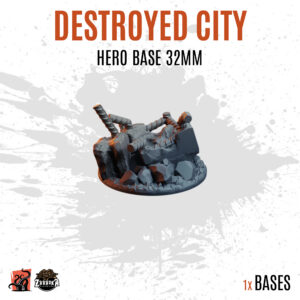 Destroyed City - 32mm hero base (1ud)