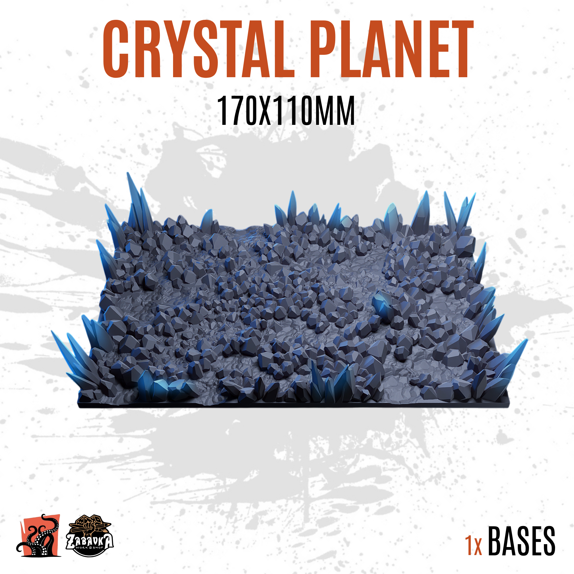 Crystal Planet - 170x110mm square base (1ud)