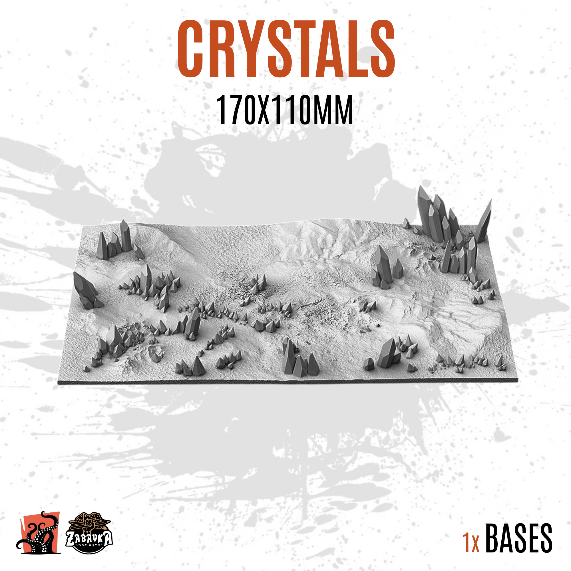 Crystals - 170x110mm square base (1ud)