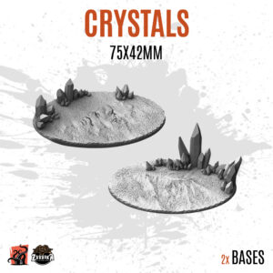 Crystals - 75x42mm oval base (2uds)