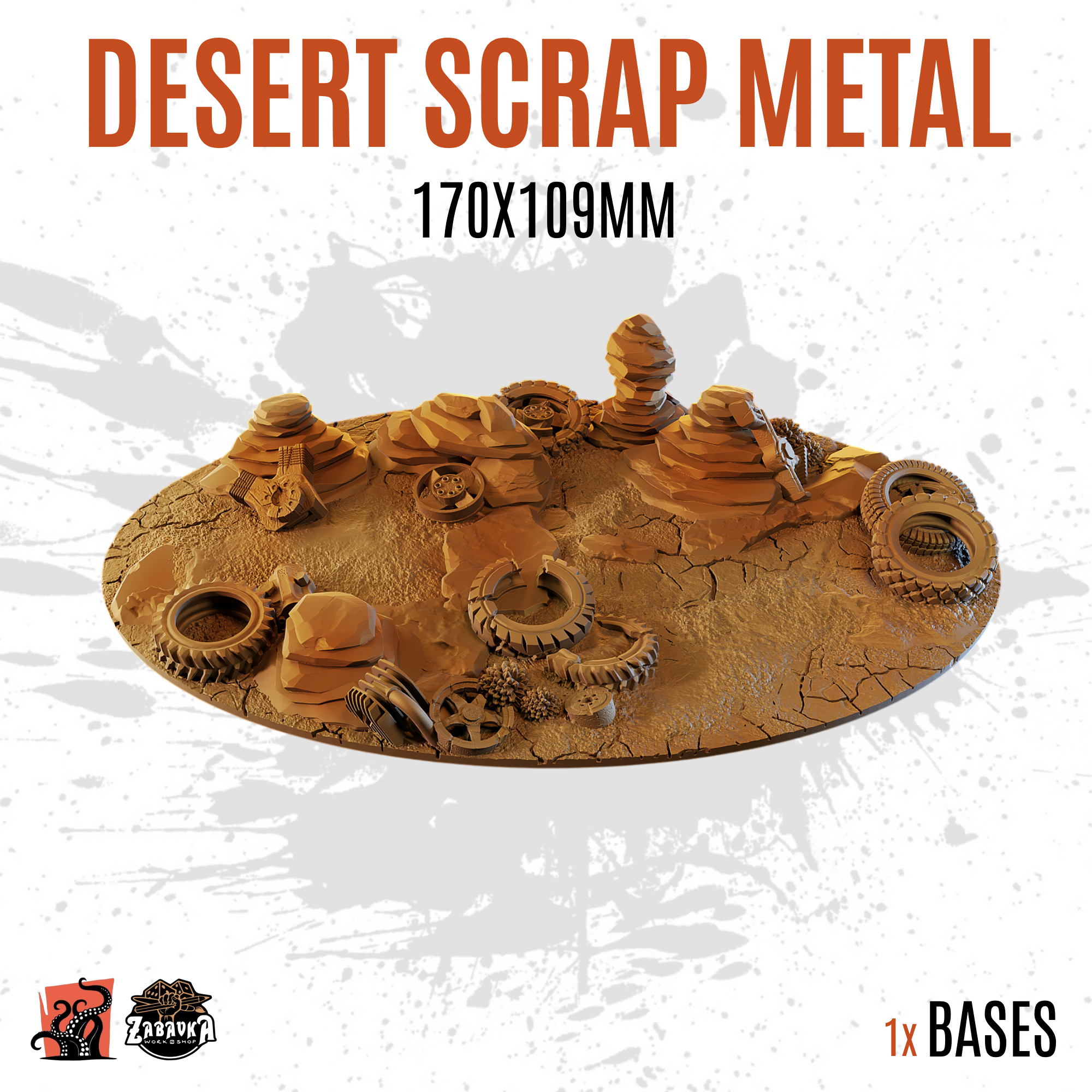 Desert Scrap Metal - 170x109mm oval base (1ud)