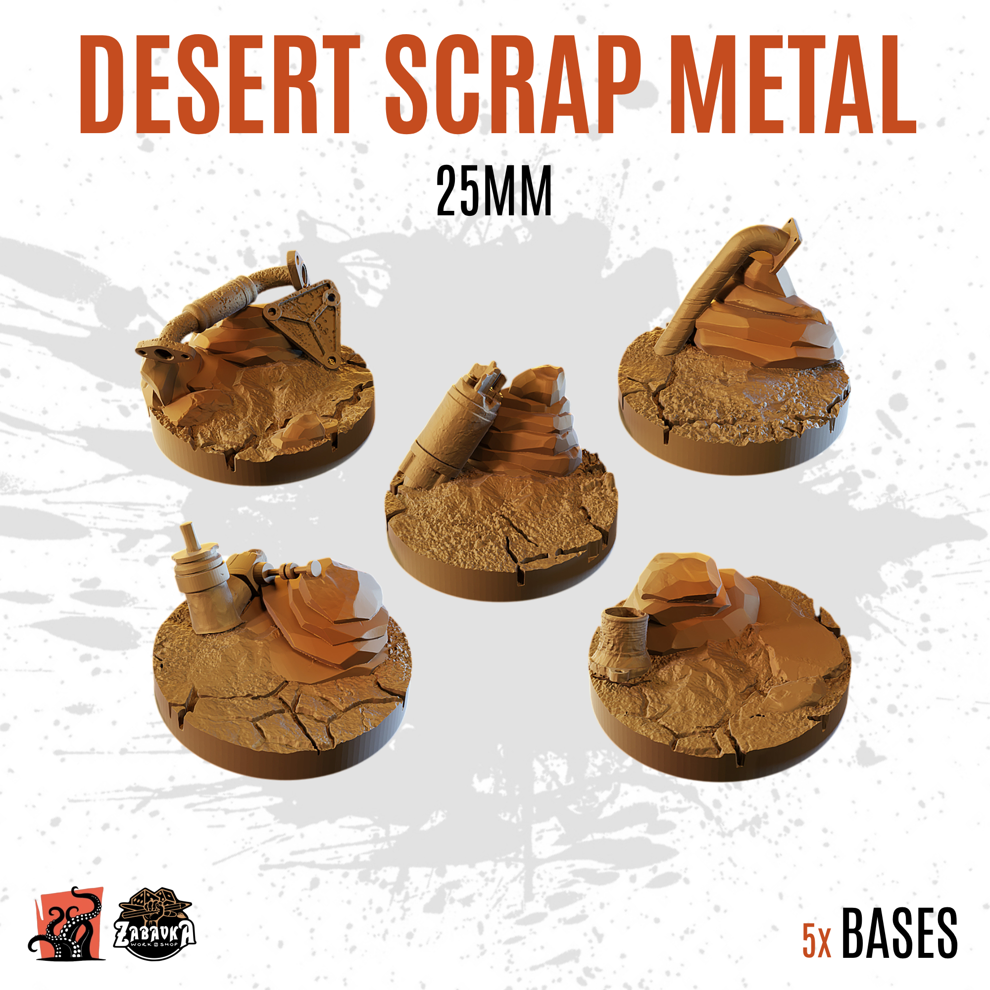 Desert Scrap Metal - 25mm base (5uds)
